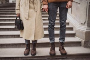 Men's Brown Crazy Horse Leather Combat Boots - Lace Up Work Boots
