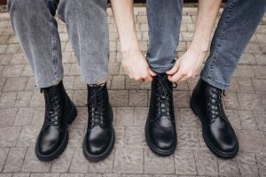 Mens Leather Black Boots - Casual Boots