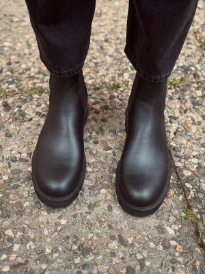Handmade Leather Chelsea Boots: Men's Ankle Boots - Black, Brown, Camel