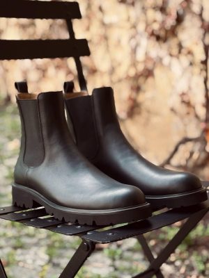 Handmade Leather Chelsea Boots: Men's Ankle Boots - Black, Brown, Camel