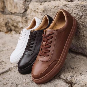 Leather Mens Sneakers - Casuas Shoes For Everyday