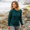 Merino Wool Aran Sweater: Traditional Irish Knit Fisherman Sweater