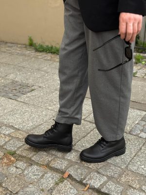 Handmade Crazy Horse Leather Ankle Boots: Unisex Vintage Style