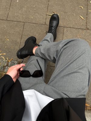 Handmade Crazy Horse Leather Ankle Boots: Unisex Vintage Style