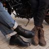 Men’s Leather Motorcycle Boots: Black Or Brown Crazy Horse Biker Riding Boots, Motorradstiefel Herren
