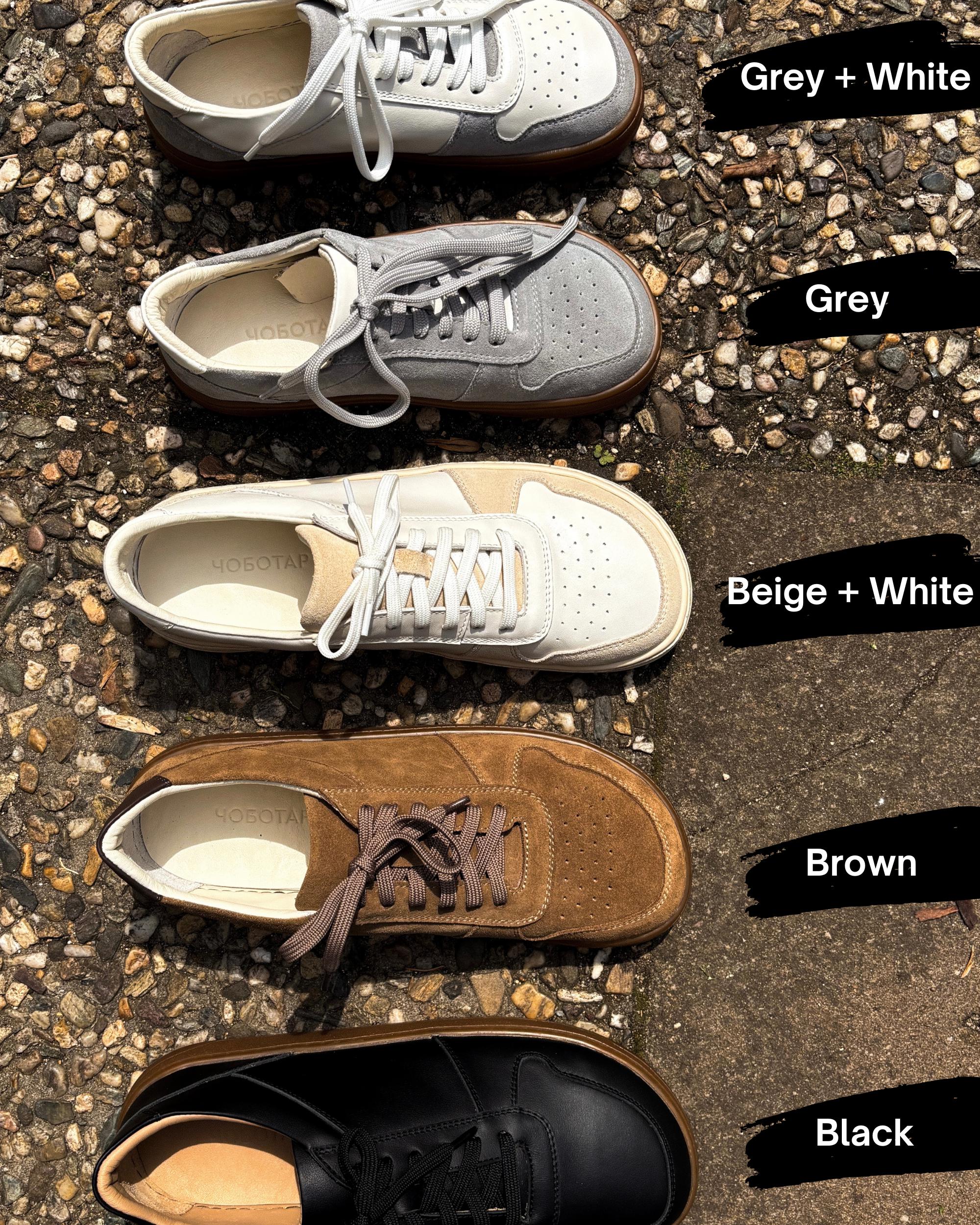 Barefoot Shoes Men In Grey Suede, Wide Toe Box Zero Drop Sneakers, Women Barefoot