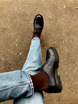 Genuine Leather Men&rsquo;s Derby: Black &amp; Brown Classic Dress Shoes, Derby Schuhe Herren