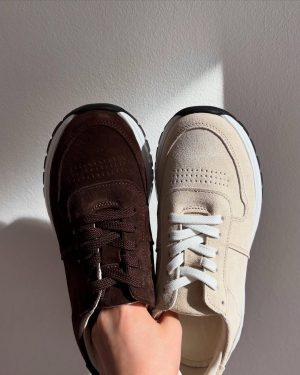 Handmade Suede Sneakers: Women's Casual Walking Shoes