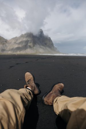 Vintage Brown & Black Crazy Horse Leather Boots – Handmade Herren Stiefeletten Mit Thermorubber-sohle