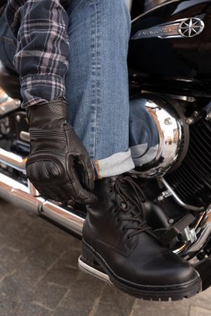 Men’s Leather Motorcycle Boots: Black Or Brown Crazy Horse Biker Riding Boots, Motorradstiefel Herren