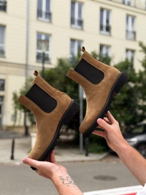 Handmade Leather Chelsea Boots: Men's Ankle Boots - Black, Brown, Camel