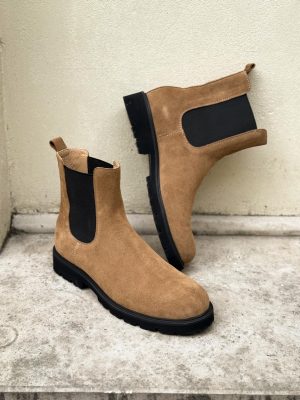 Handmade Leather Chelsea Boots: Men's Ankle Boots - Black, Brown, Camel