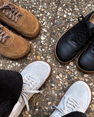 Handmade Leather Barefoot Sneakers: Wide Toe Box Minimalist Shoes