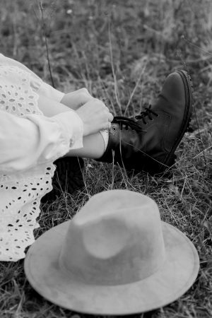 Handmade Brown Leather Boots: Vintage Lace-up Fur-lined Combat Boots