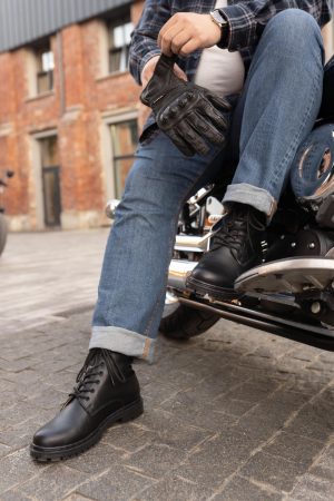 Vintage Black And Brown Leather Boots: Men’s Ankle Boots, Thermorubber Sole