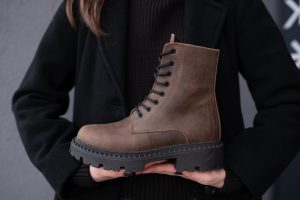 Handmade Leather Ankle Boots - Vintage Brown Lace-up Walking Boots